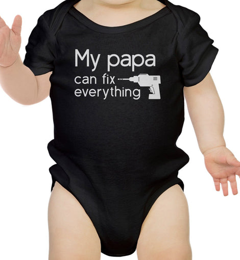 My Papa Fix Black Cute Baby Onesie Unique Fathers